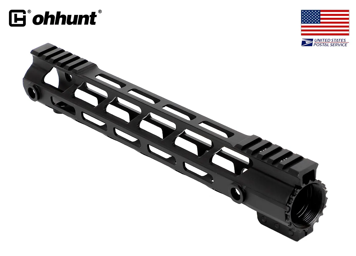 ohhunt® AR-15 12" Ultra Slim Lightweight Free Float M-LOK Rail Handguard With Barrel Nut For Rifle