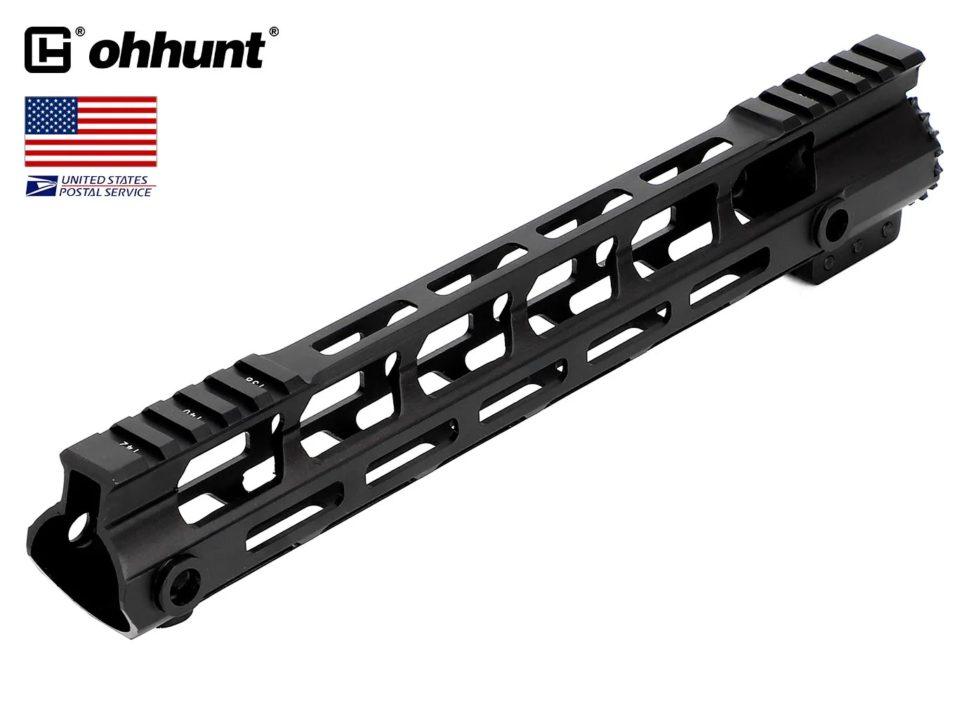 ohhunt® AR-15 12" Ultra Slim Lightweight Free Float M-LOK Rail Handguard With Barrel Nut For Rifle