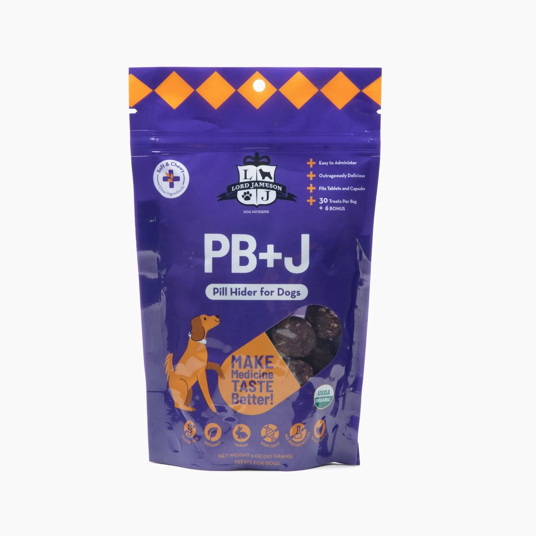 PB J Organic Pill Hider Dog Treats | 6 oz