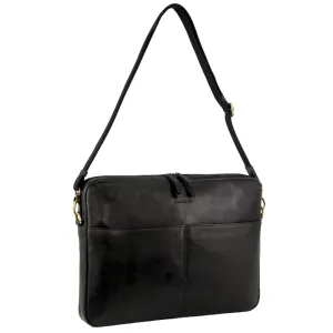 Pierre Cardin Leather 13" Laptop Bag (Black)