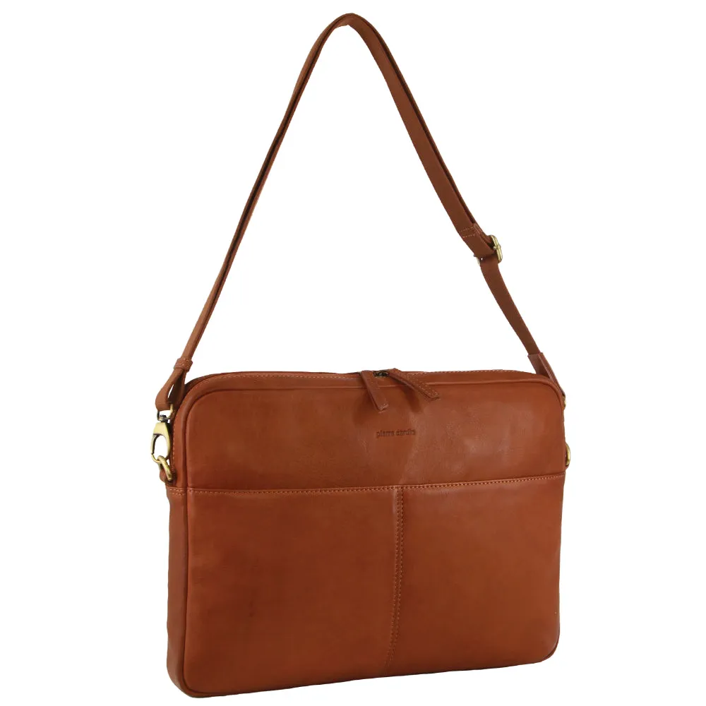 Pierre Cardin Leather 13" Laptop Bag (Cognac)