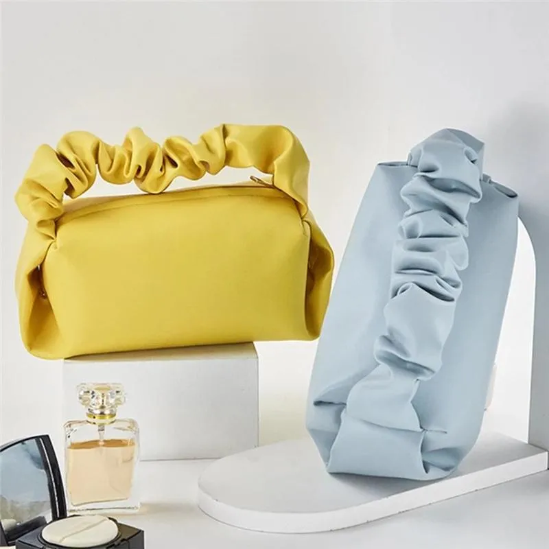 Portable Practical Smooth Surface Cloud Bag Simple Handbag