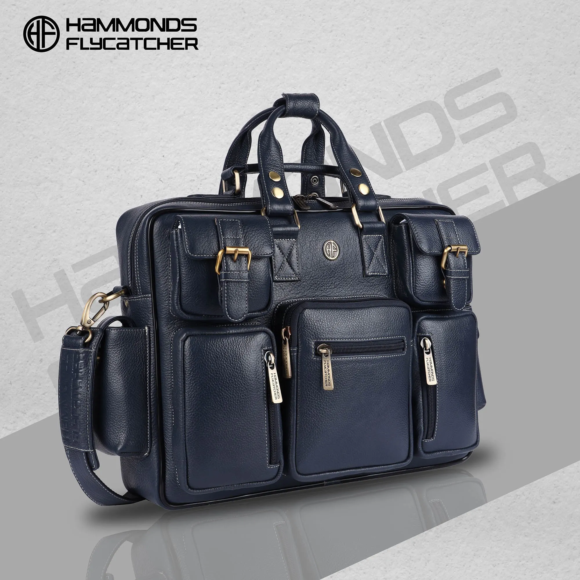 Premium Laptop Bag for Men - Office & Regulars Use - Genuine Leather - Fits for 14-16 Inch Laptops