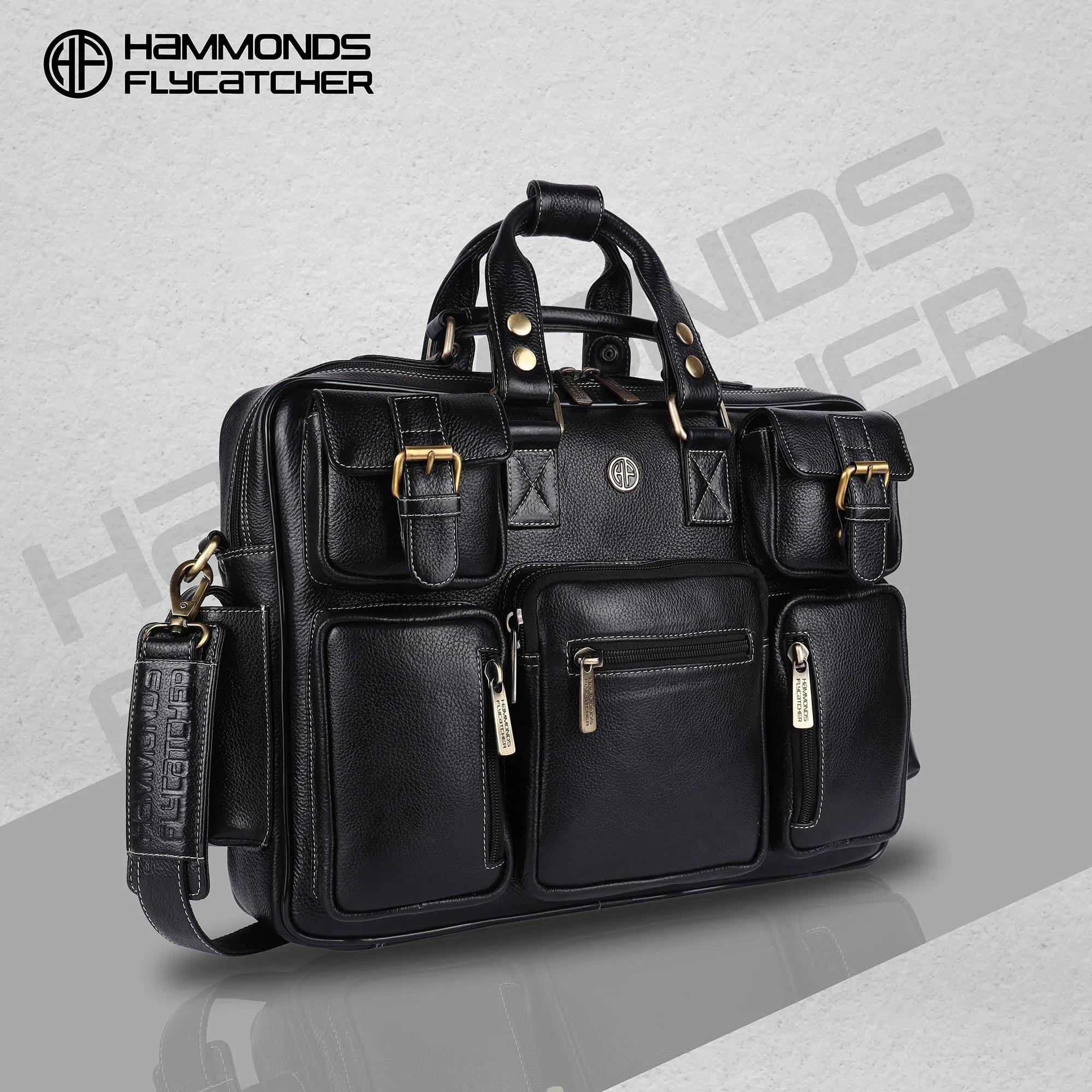 Premium Laptop Bag for Men - Office & Regulars Use - Genuine Leather - Fits for 14-16 Inch Laptops