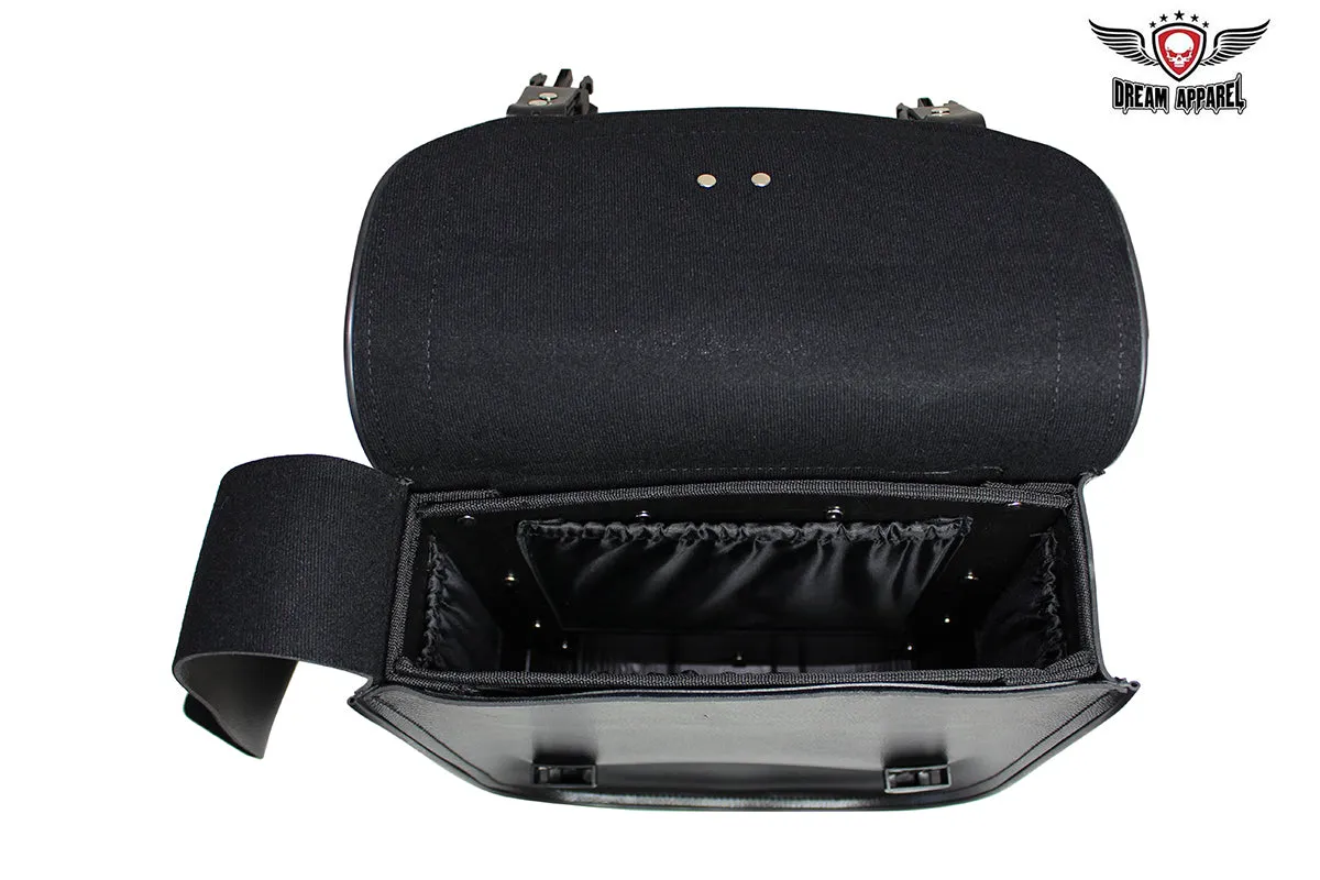 PVC Motorcycle Saddlebag With Studs & Quick Release