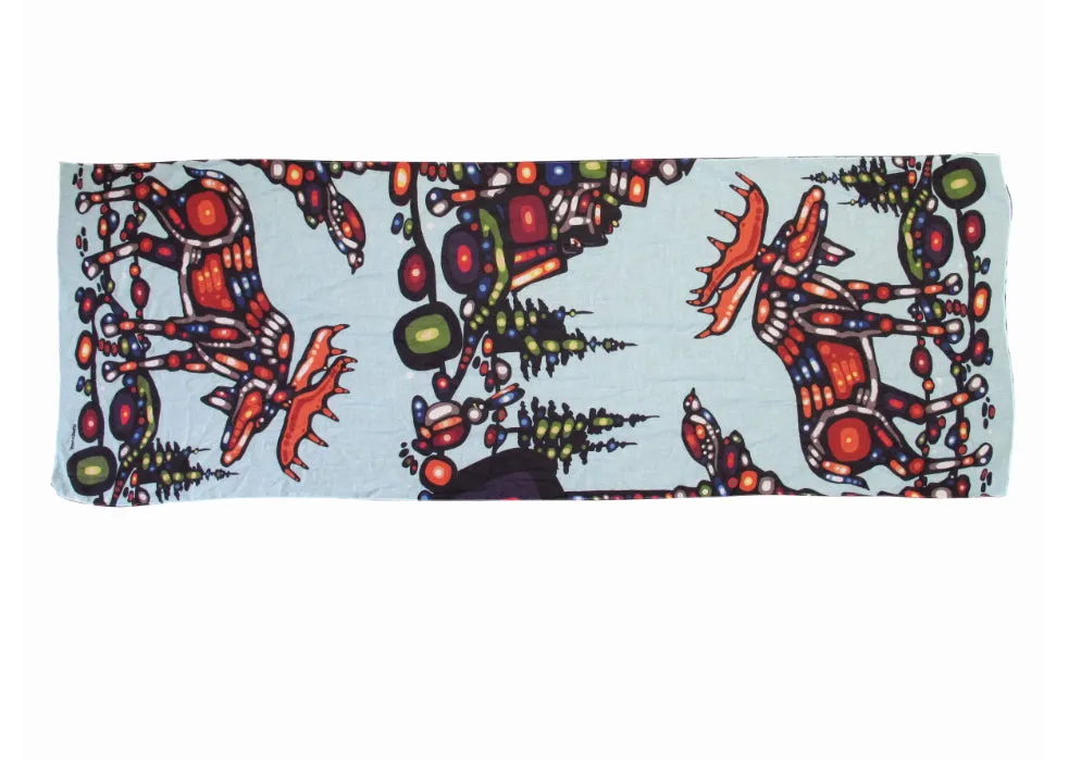 "Moose" Scarf by Native Artist, John Rombough