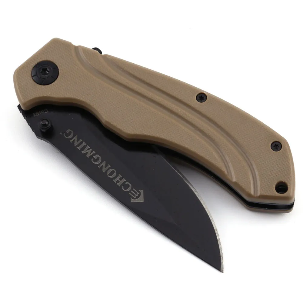 Ready To Ship Cheap Custom Combat Outdoor Hunting Camping Folding Knife For Pocket Plastic Handle