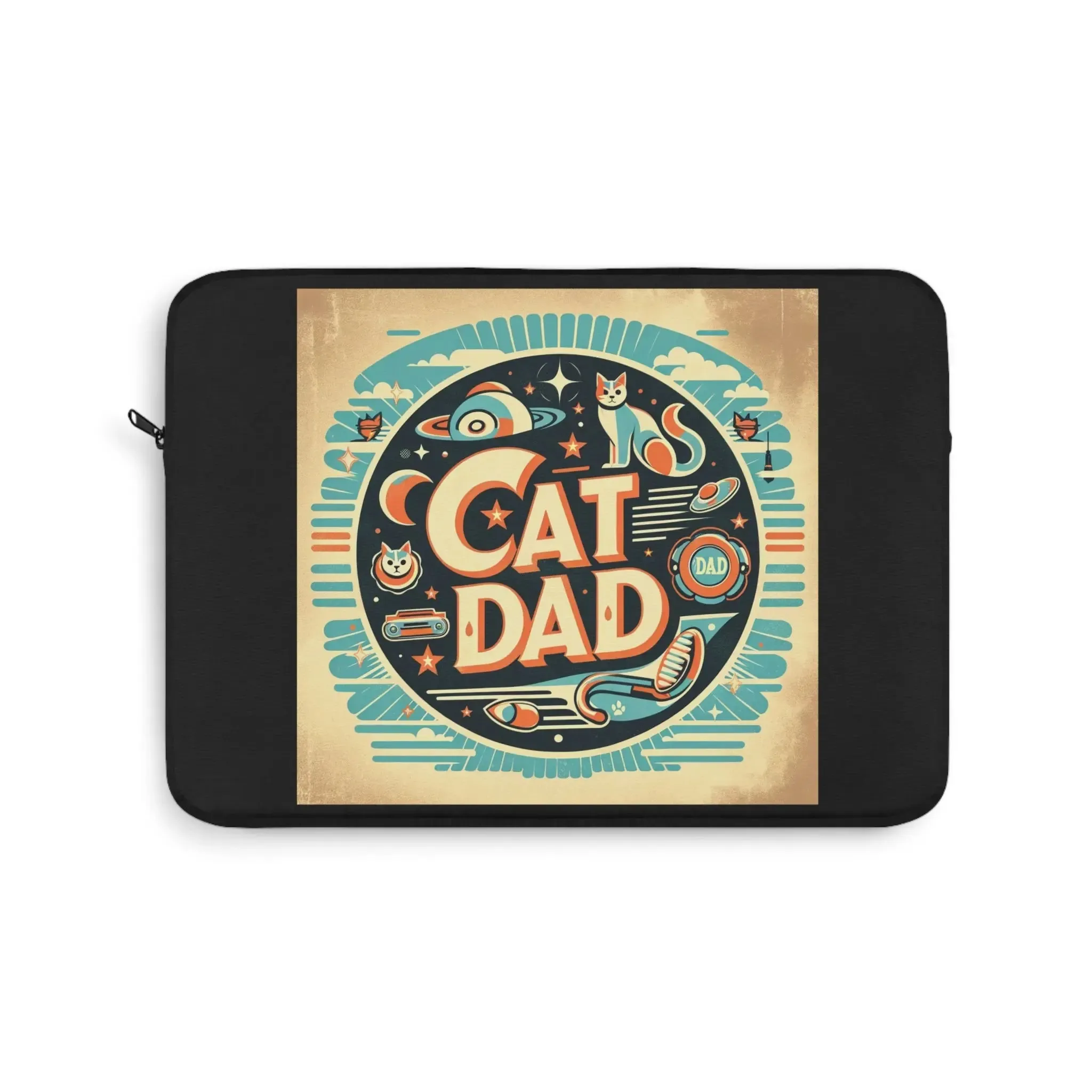 Retro Cat Dad - Laptop Sleeve