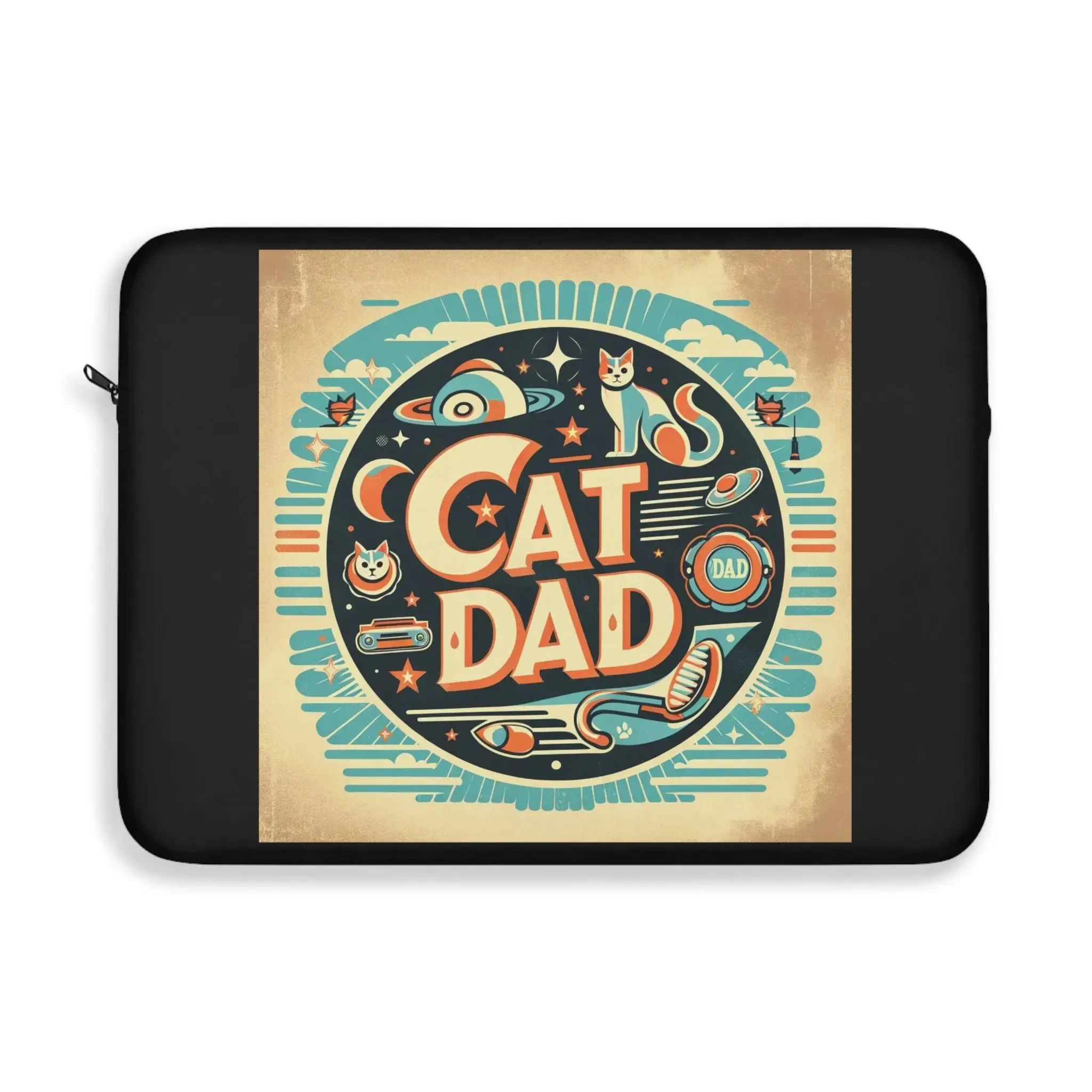 Retro Cat Dad - Laptop Sleeve