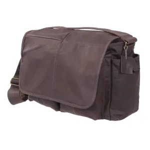 Rothco Brown Leather Classic Messenger Bag