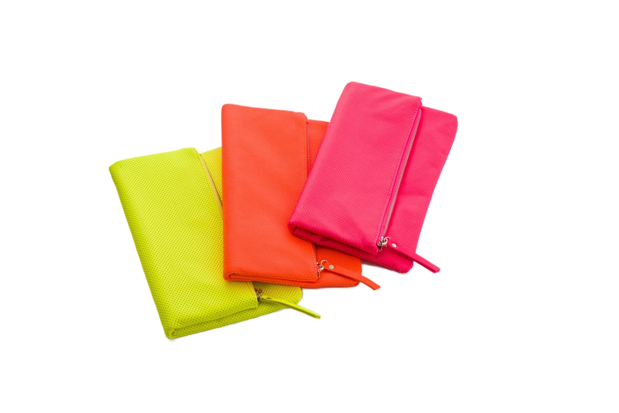 Rubberized neon envelope purse