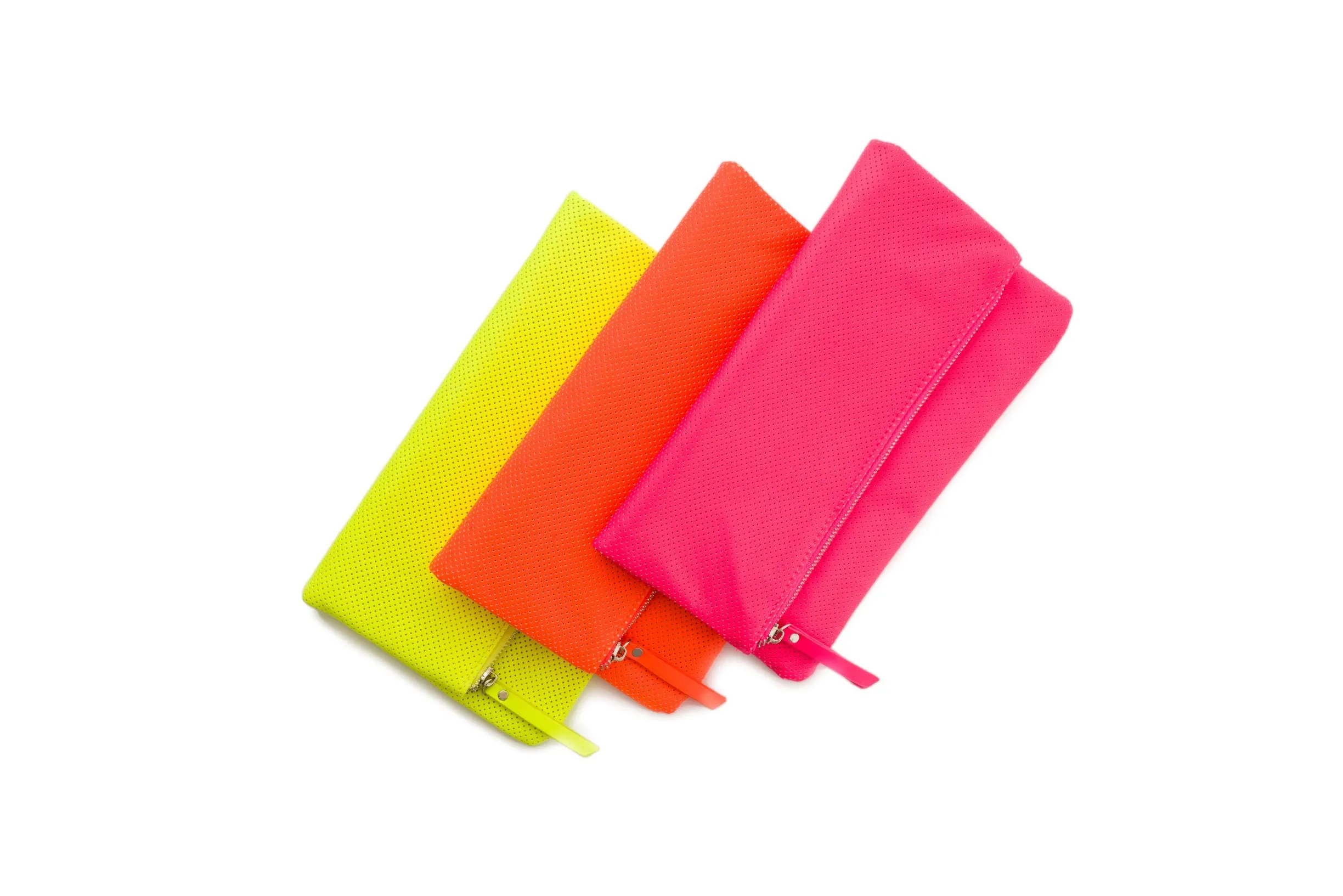 Rubberized neon envelope purse