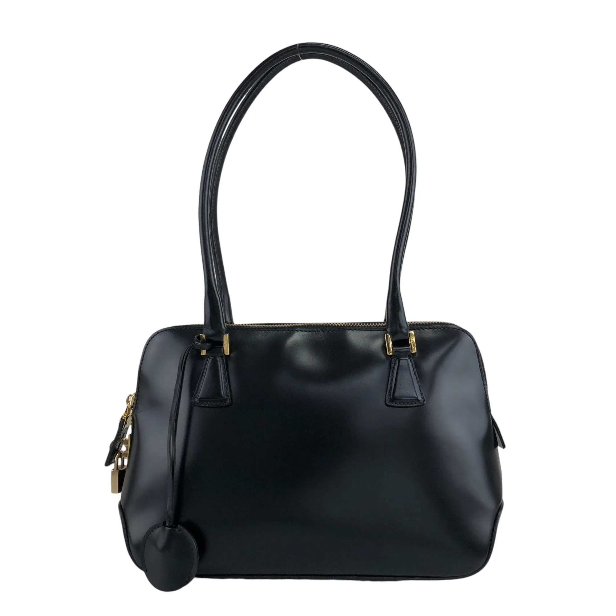 Salvatore Ferragamo Gancini Padlock Handbag Black Vintage dckiph