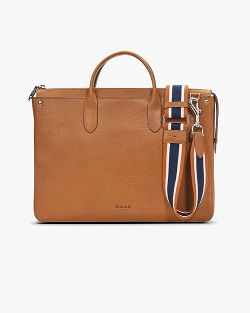 SHINOLA | The Slim Traveler Brief Case | Tan