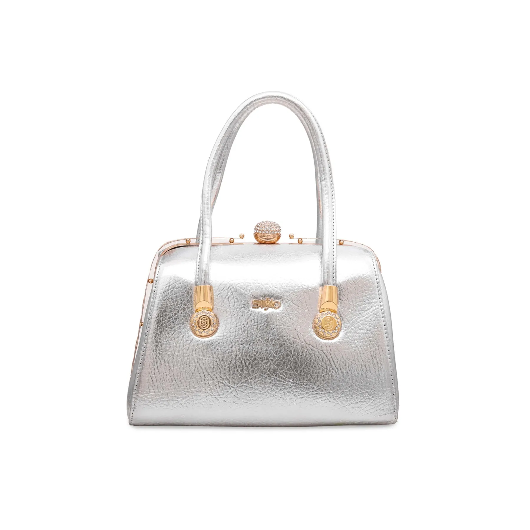 Silver Fancy Hand Bag P35837