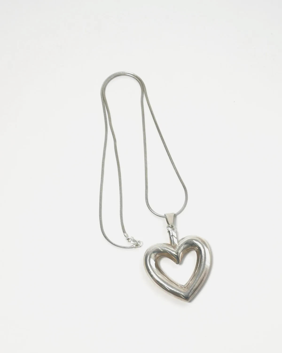 Silver Necklace w/ Heart Perfume Bottle