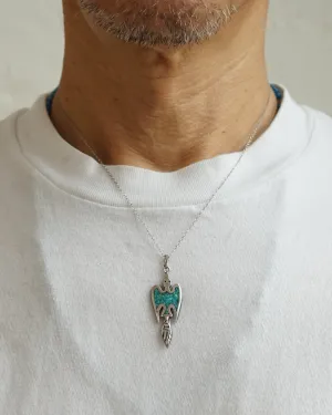 Silver Necklace w/ Turquoise Charm