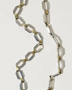 Silver x Brass Long Necklace