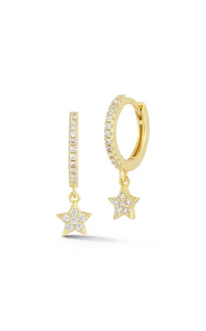 Star Huggie Earring