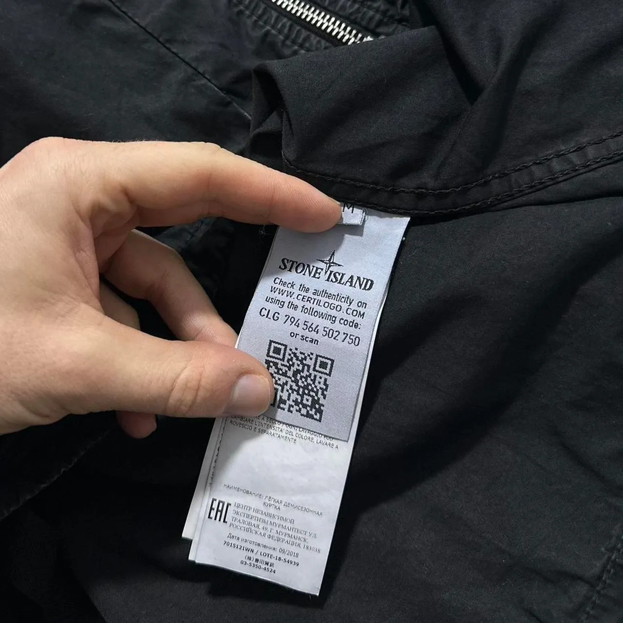 Stone Island black Canvas Overshirt