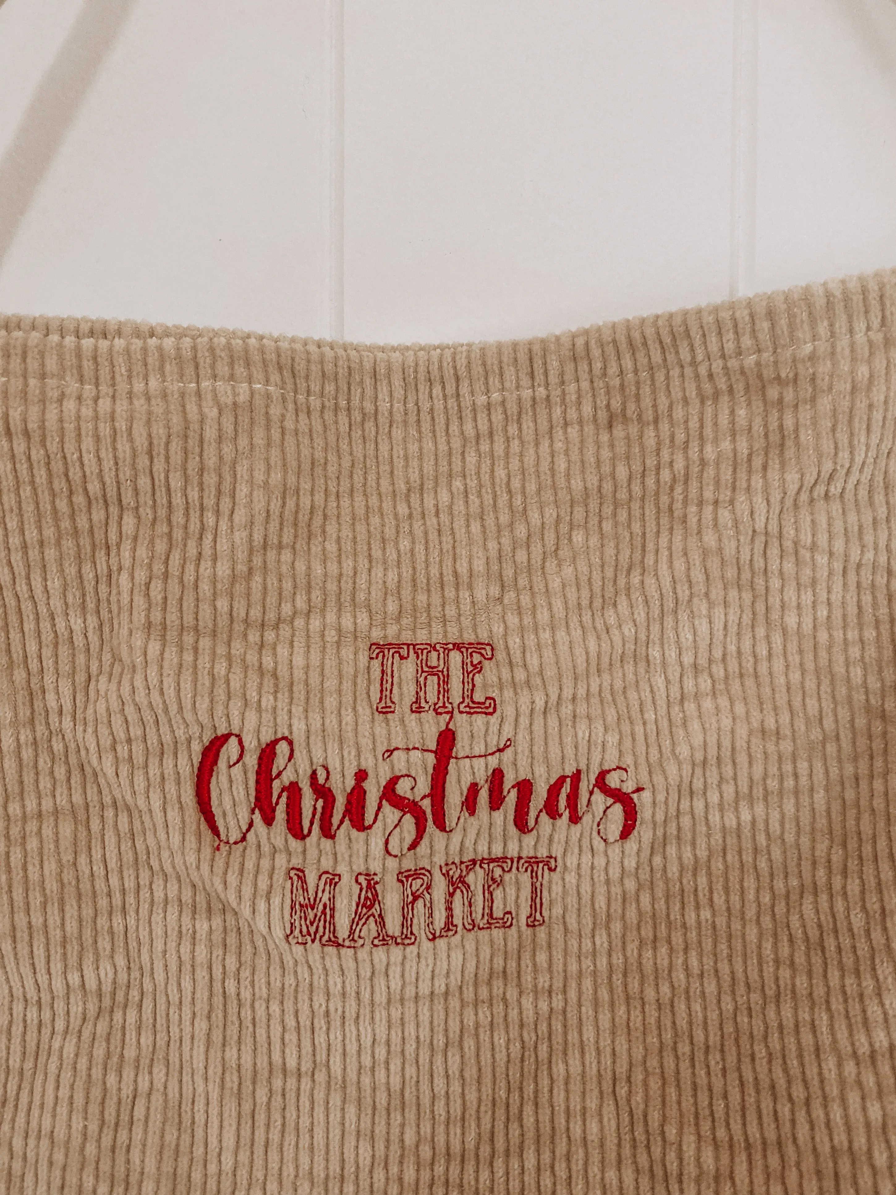 The Christmas Market Corduroy Tote Bag