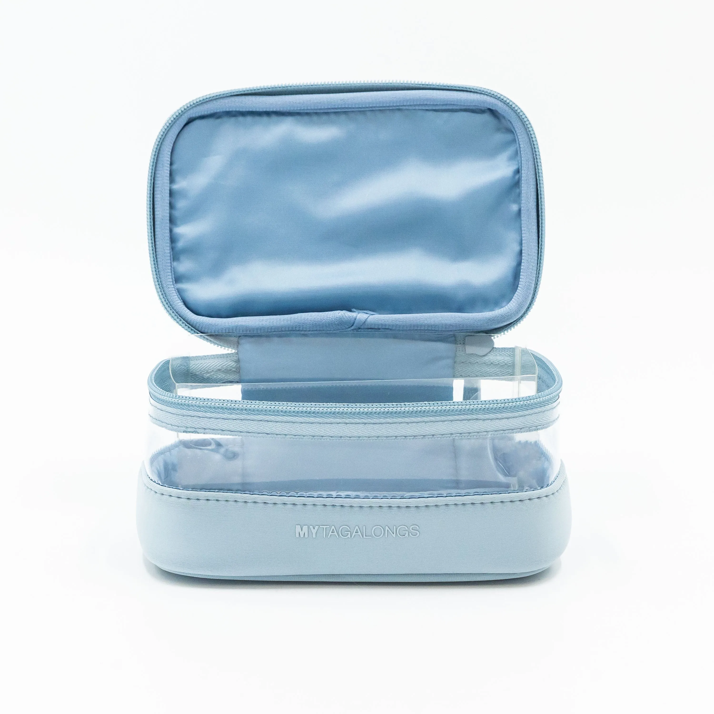 THE MINI CLEAR TRAIN CASE - ARCTIC ICE