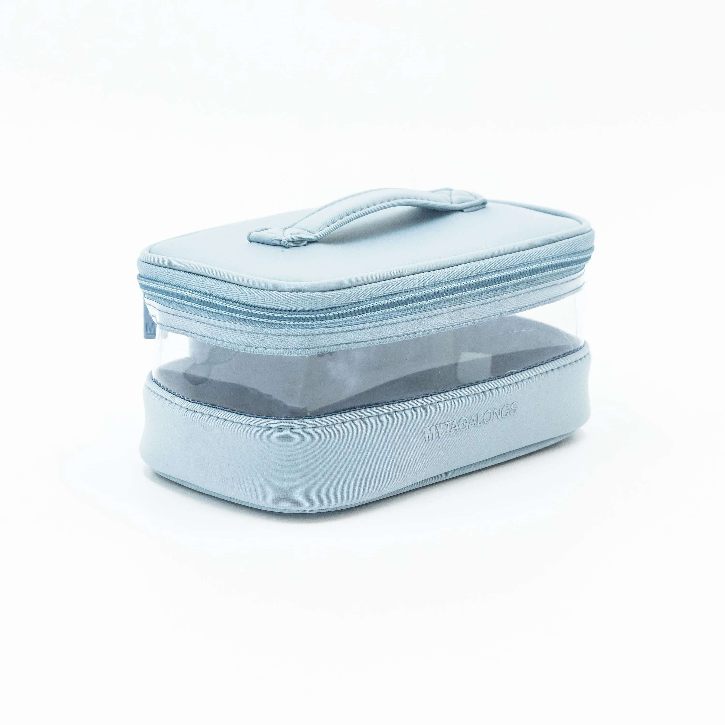 THE MINI CLEAR TRAIN CASE - ARCTIC ICE