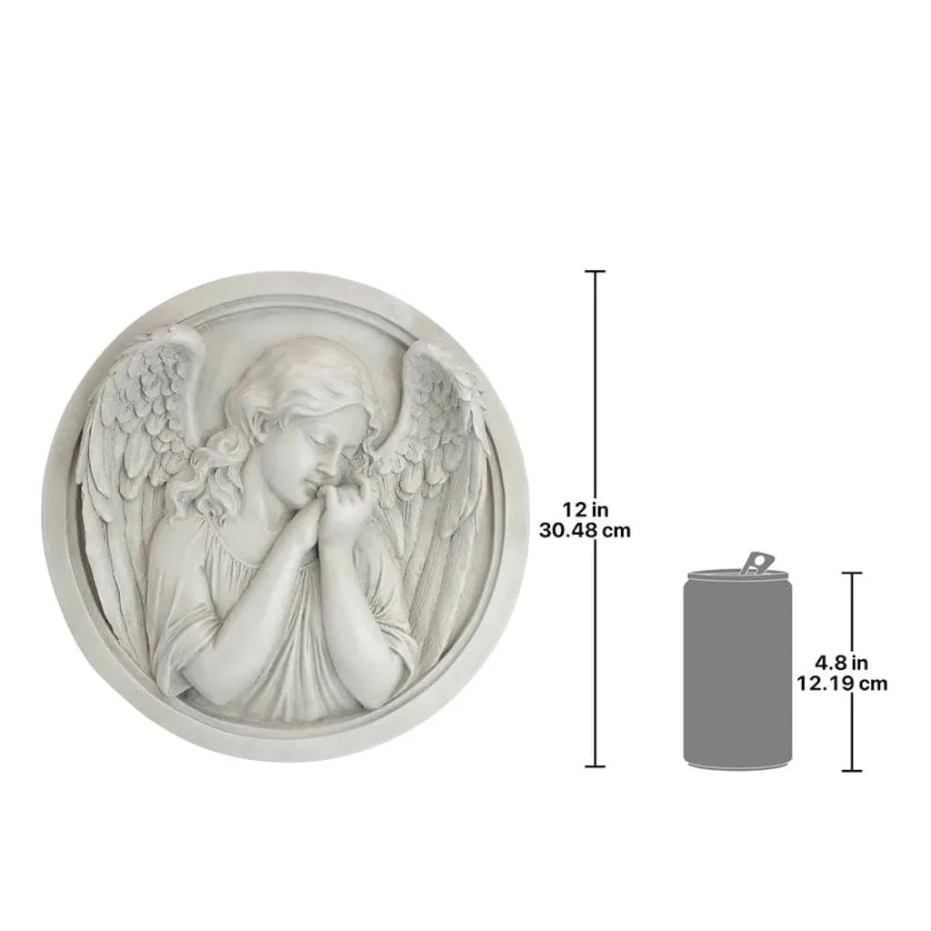 Thoughts of an Angel Roundel Wall Sculpture by Design Toscano