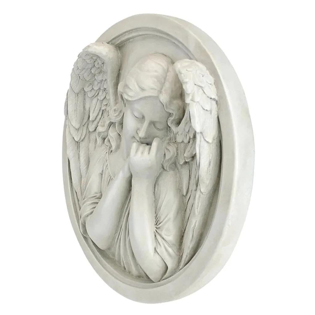 Thoughts of an Angel Roundel Wall Sculpture by Design Toscano