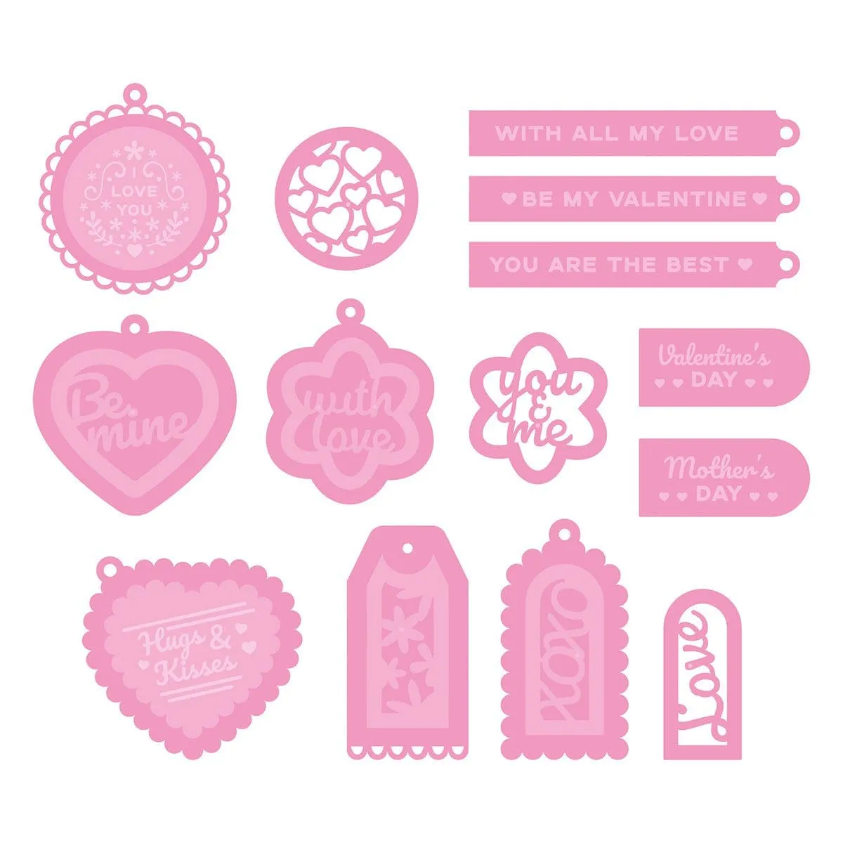 Tonic Studios Mother's Day & Valentine Day Tag Die Set - 5459e