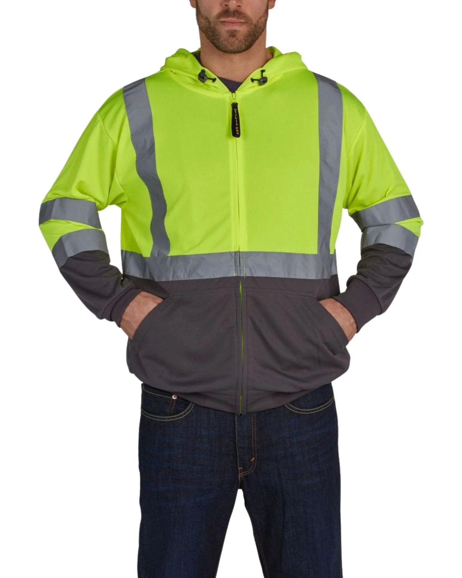 UHV829 HiVis Ultra Light Full Zip Hoodie