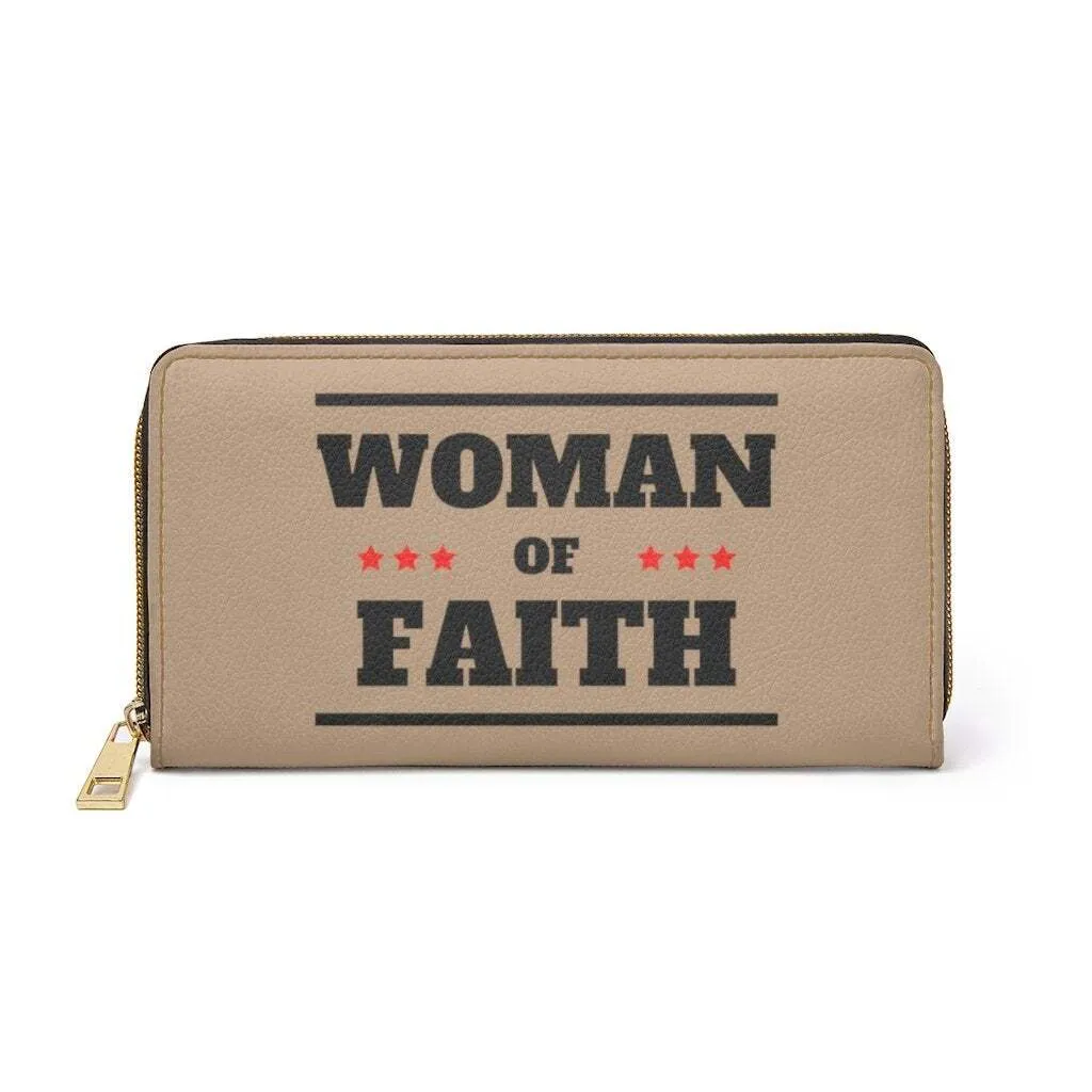 Uniquely You Womens Wallet - Zip Purse / Light Brown & Black Woman of Faith