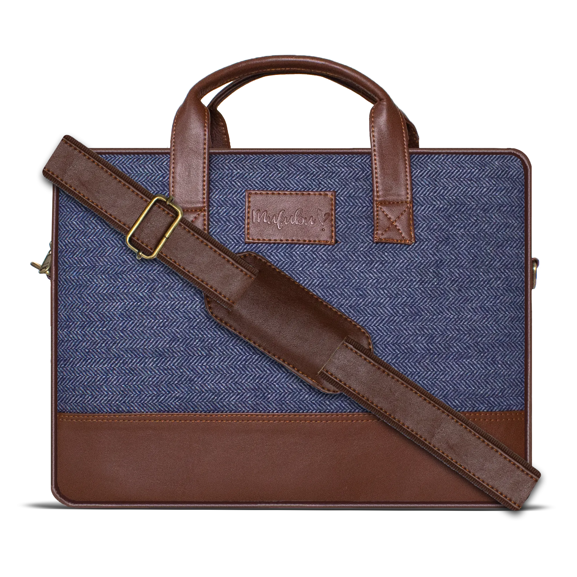 Vegan & Tweed Pro Laptop Sling Bag Vintage Blue