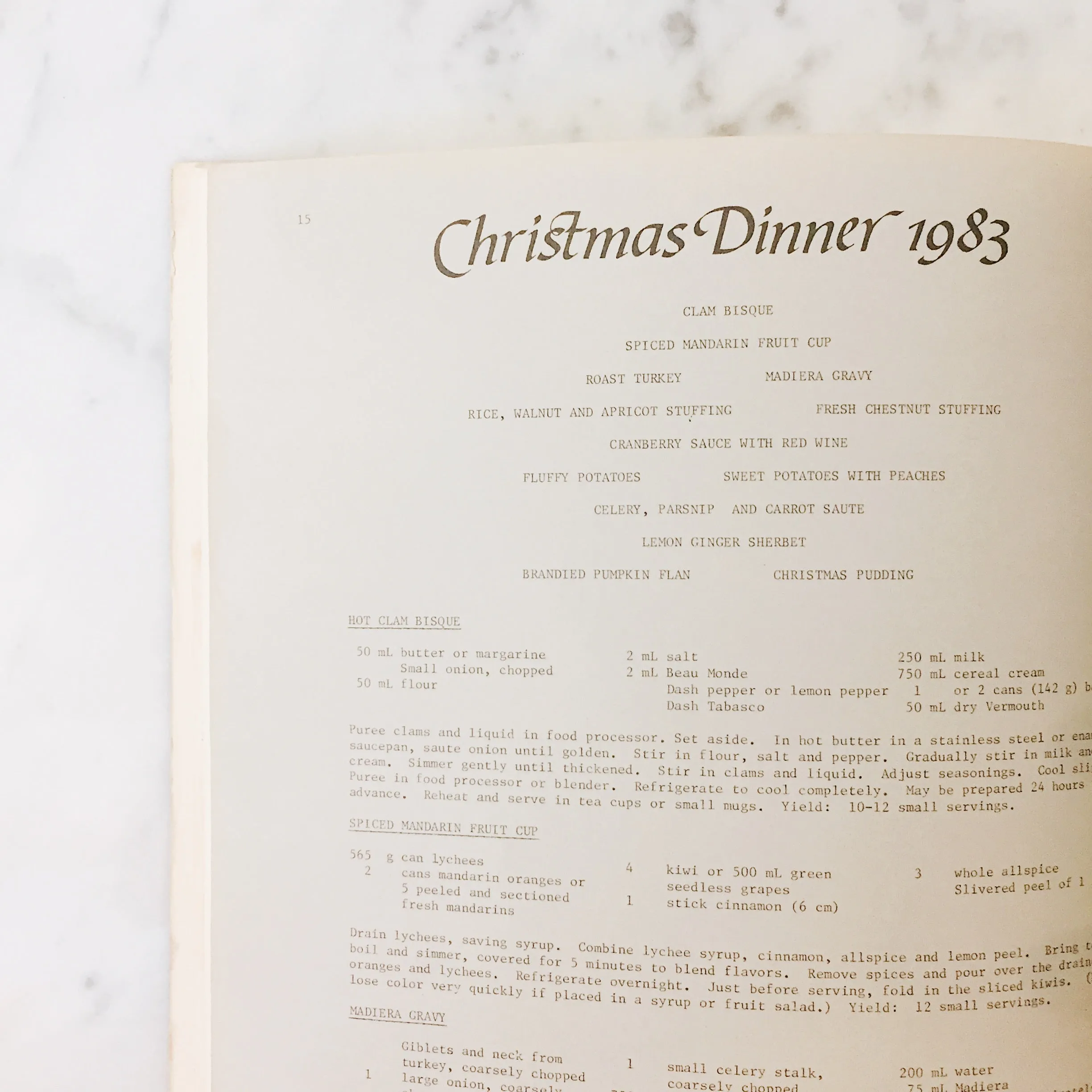 Vintage Cookbook: Christmas Traditions