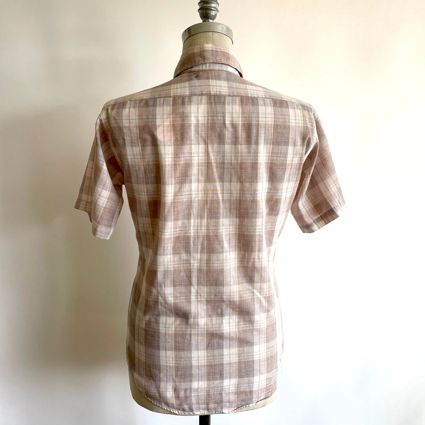 Vintage Levi's khaki plaid s/s shirt