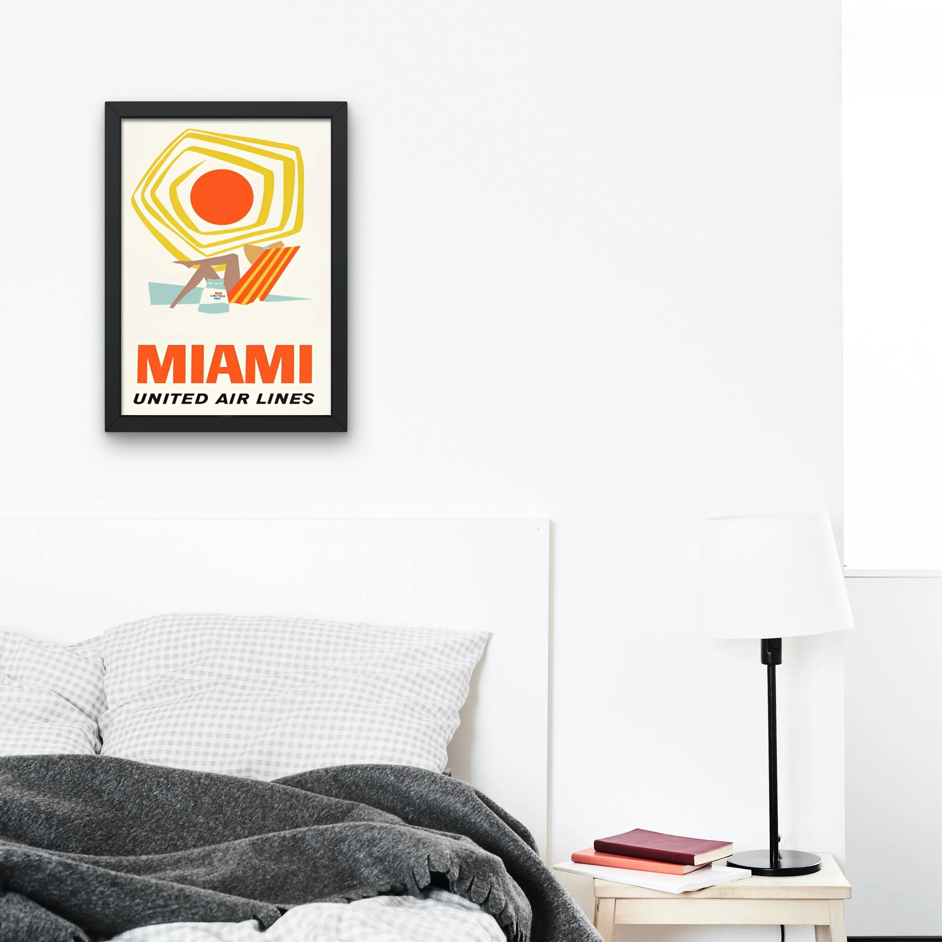 Vintage Miami Travel Poster PRINTABLE ART, Miami Art Print, Florida Poster, Famous Places, Travel Retro Posters