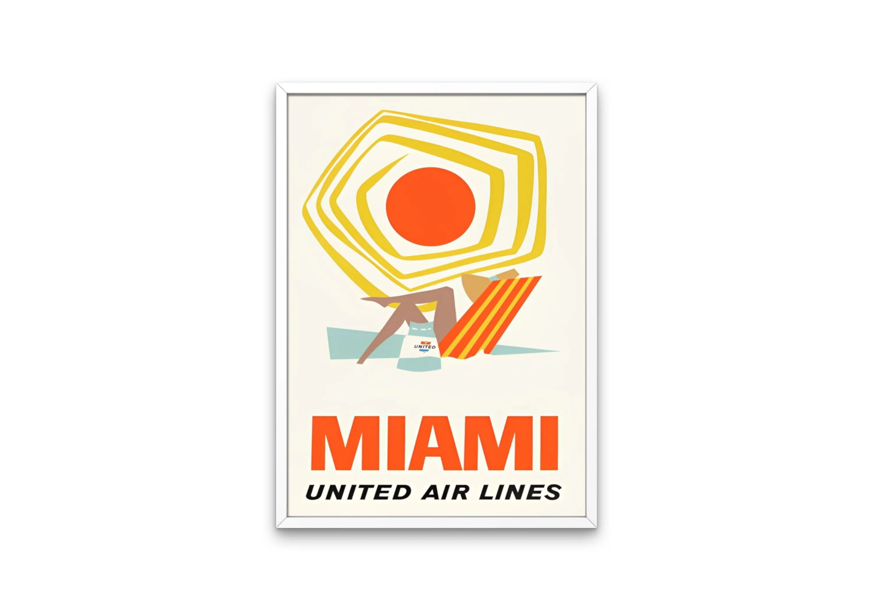 Vintage Miami Travel Poster PRINTABLE ART, Miami Art Print, Florida Poster, Famous Places, Travel Retro Posters