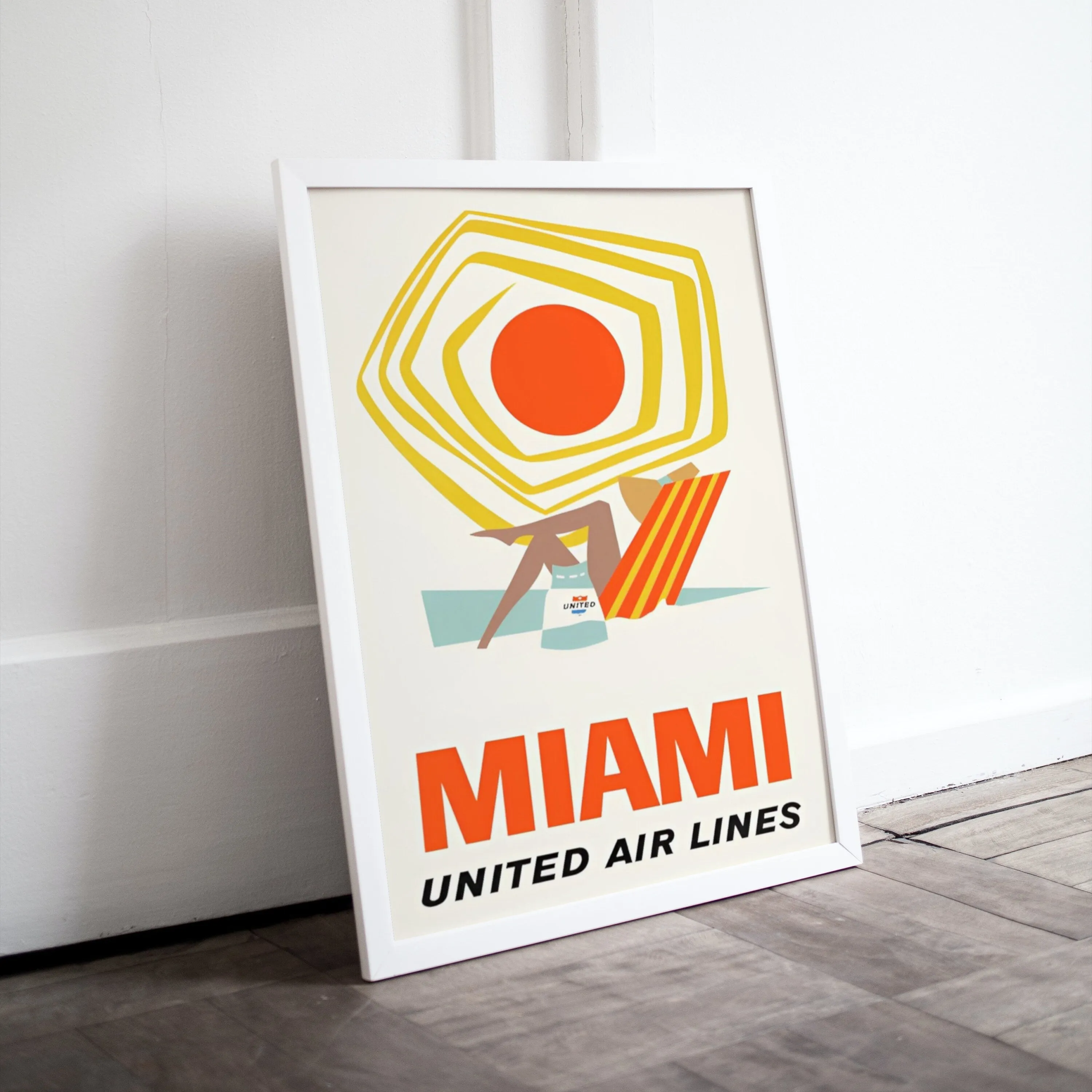 Vintage Miami Travel Poster PRINTABLE ART, Miami Art Print, Florida Poster, Famous Places, Travel Retro Posters