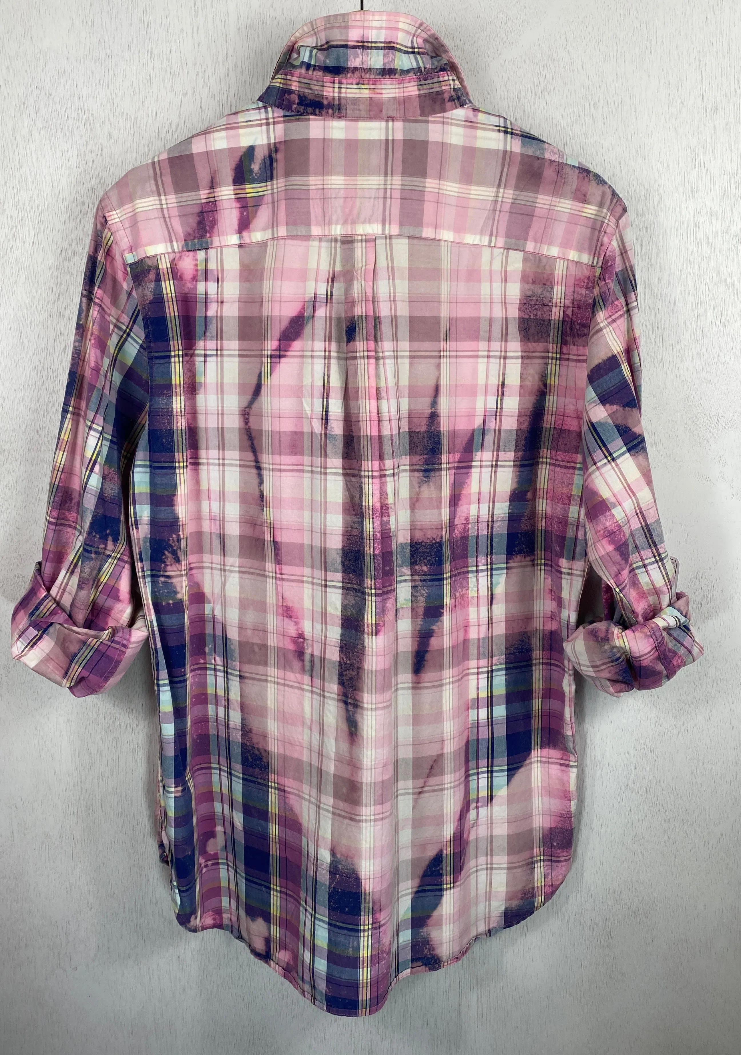 Vintage Pink, Lavender and Blue Lightweight Cotton Size Medium