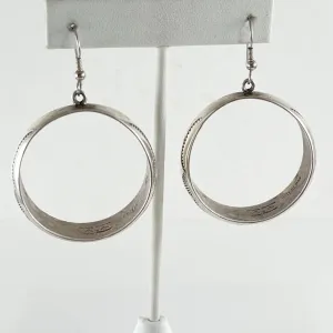 Vintage Silver Hoops<br>By Orville Tsinnie