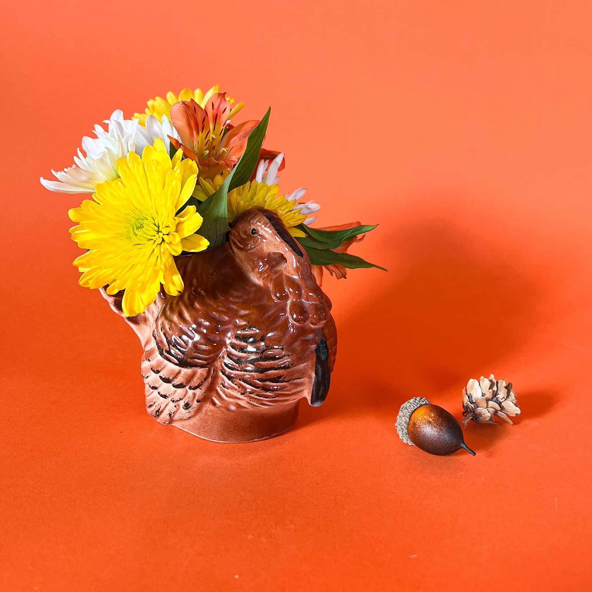 Vintage Small Ceramic Turkey Vase