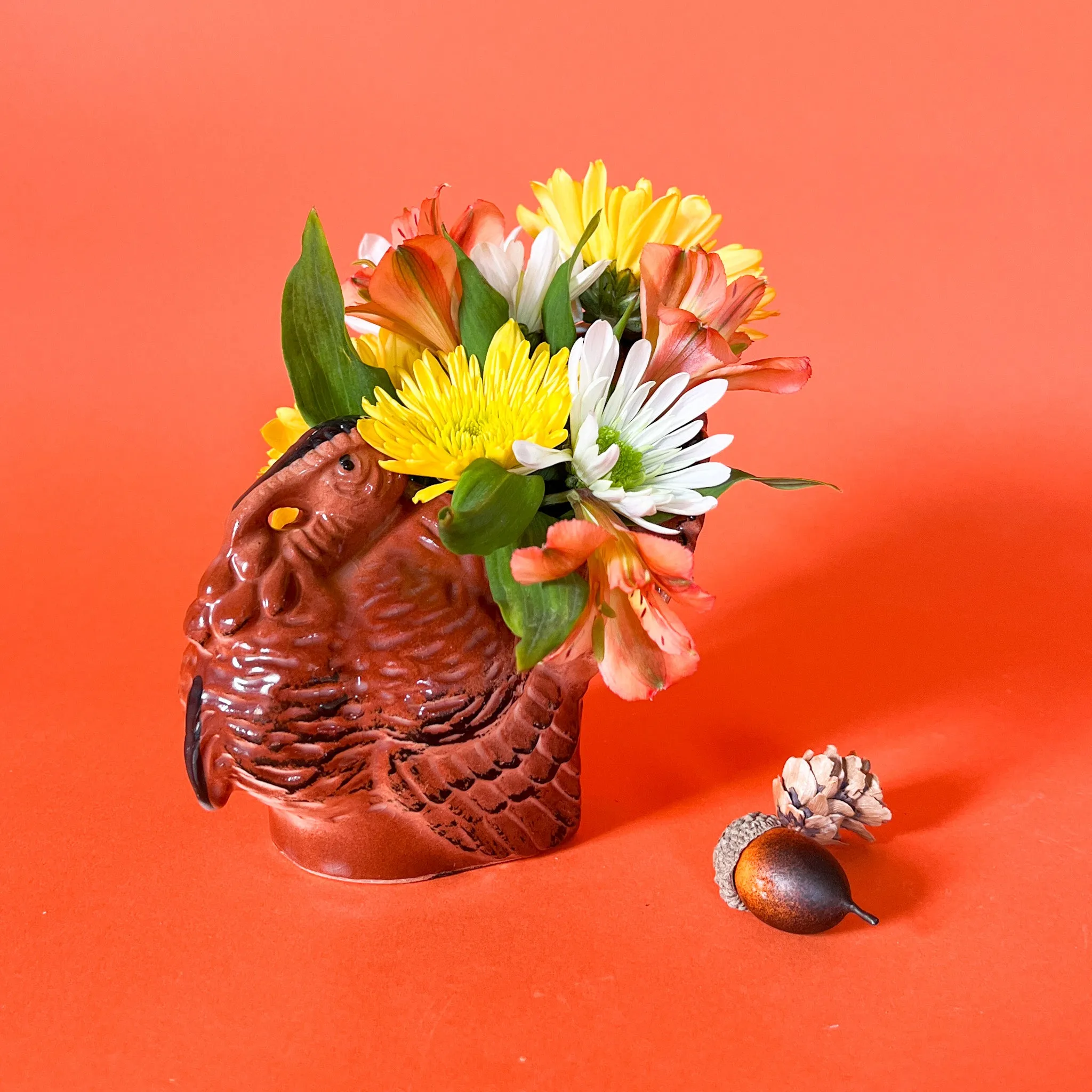 Vintage Small Ceramic Turkey Vase