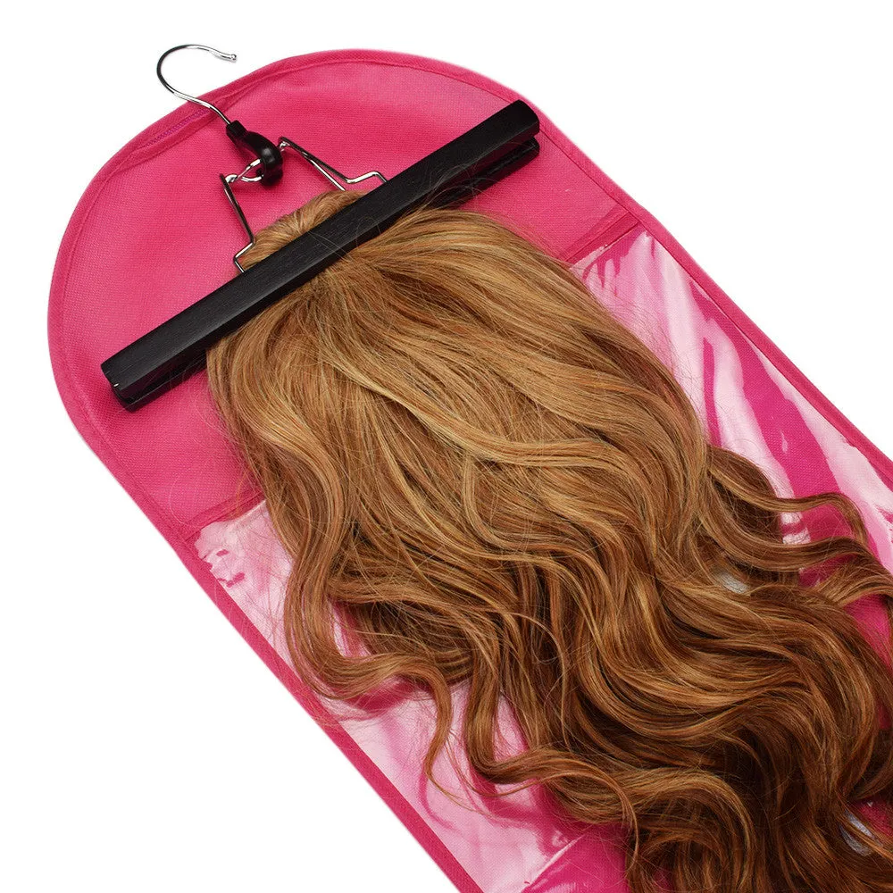 Wig Storage Bag Holder with Wig Hanger Hair Extensions