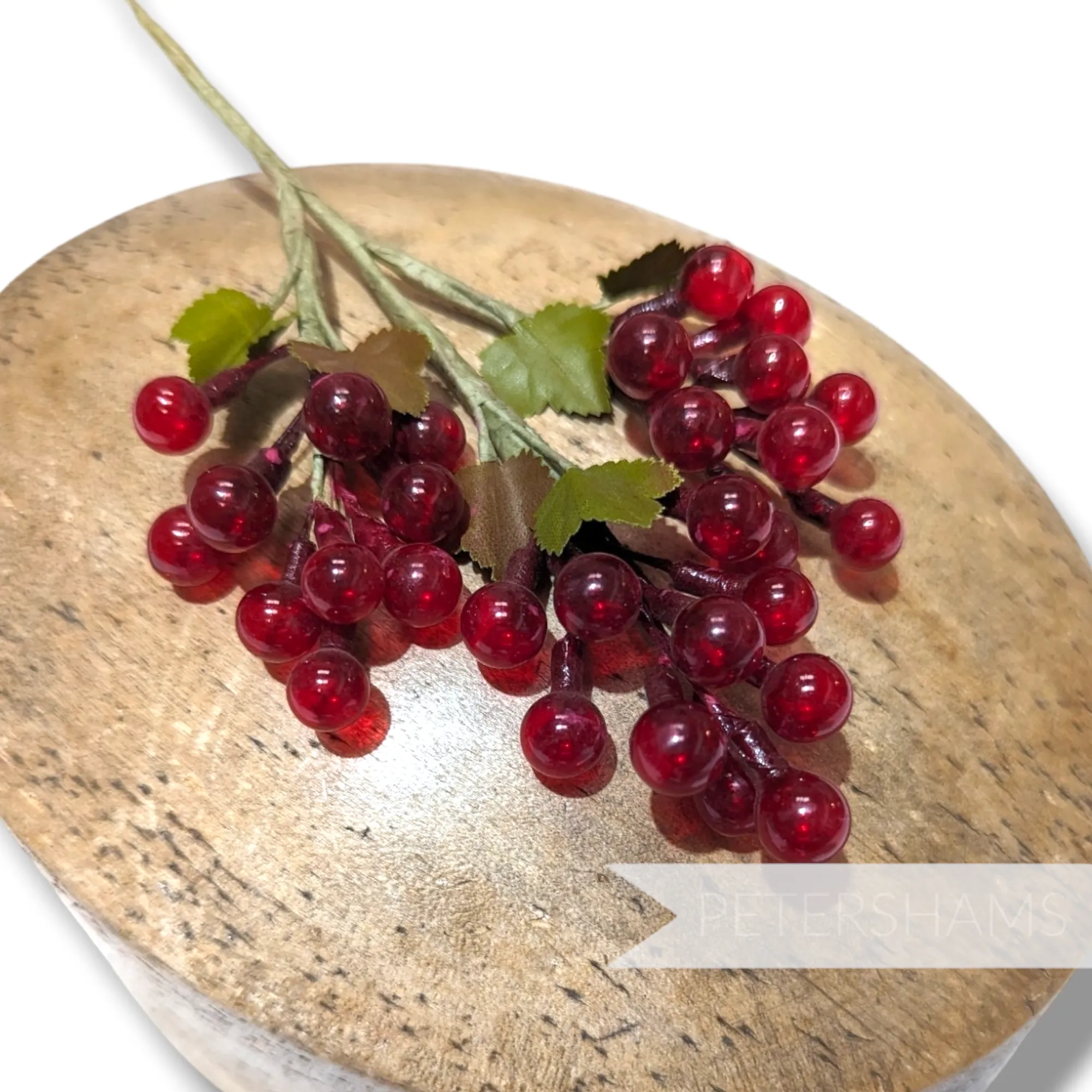 'Winnie' Vintage 1950's Japanese Red Glass Berry Stem