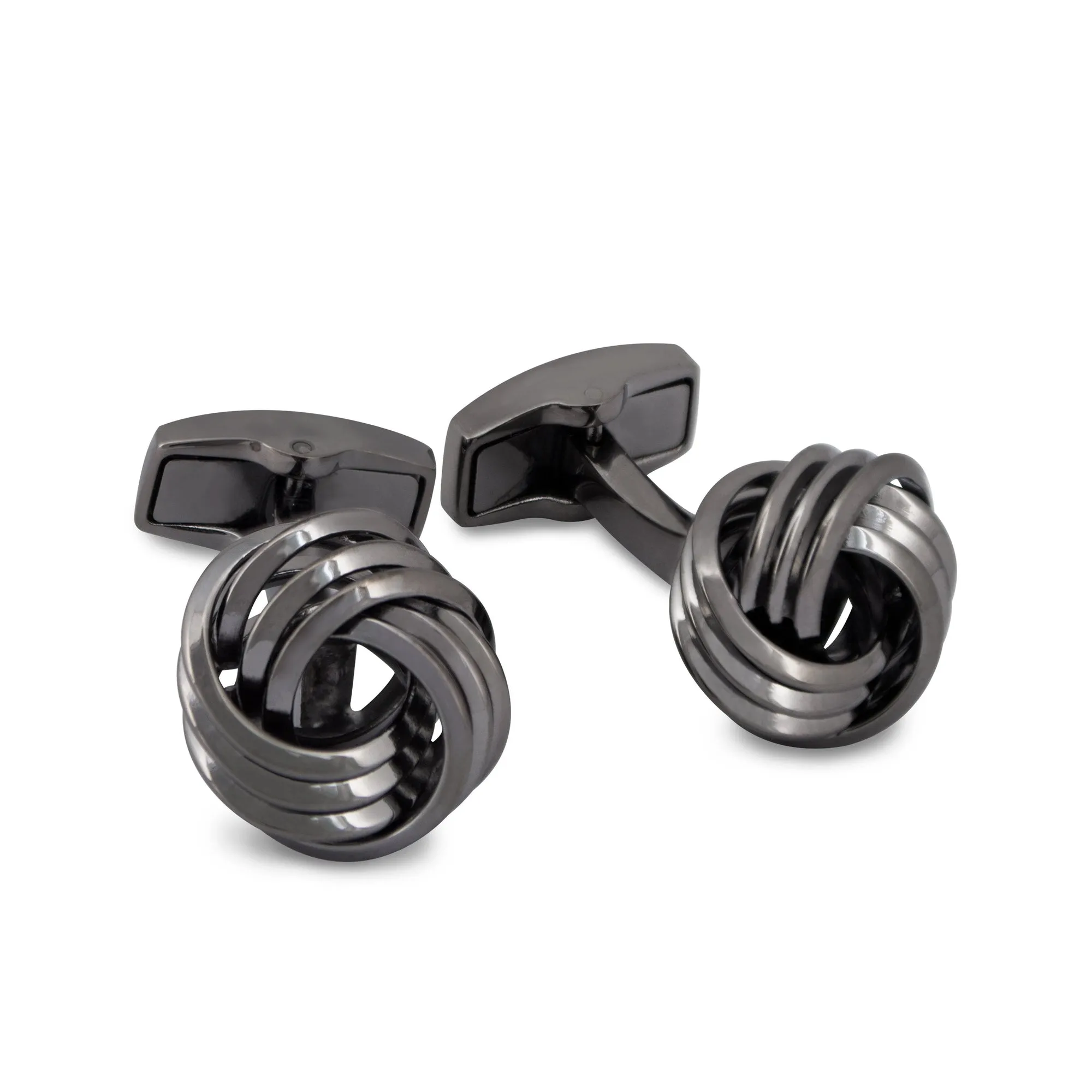 Wire Knot Gunmetal  Cufflinks