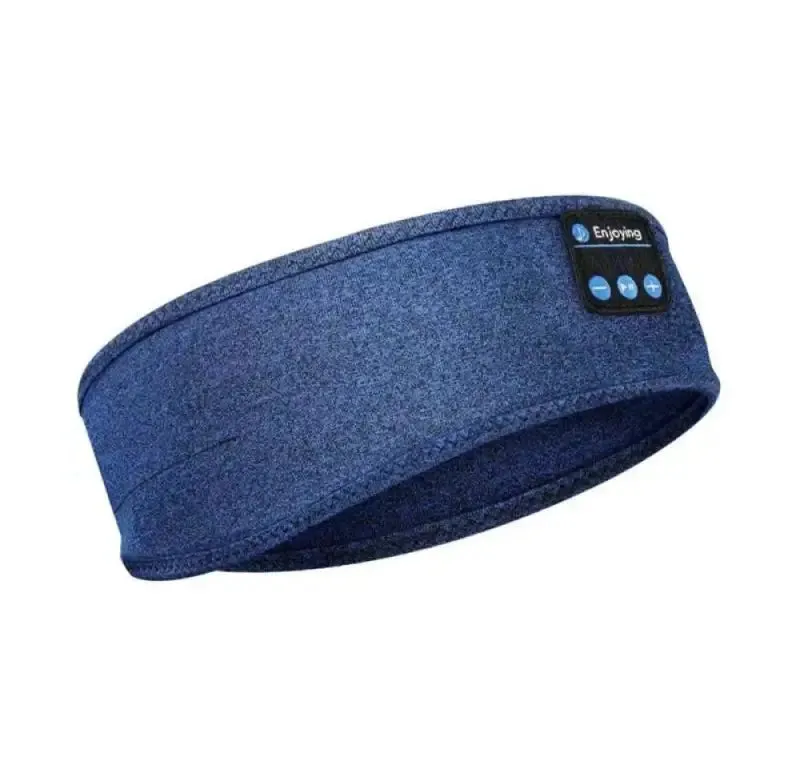 Wireless Bluetooth Headband Sleeping Eye Mask with Headphones in Blue