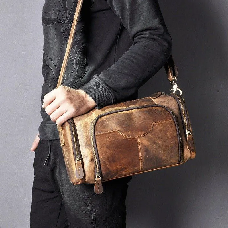 Woosir Genuine Leather Travel Messenger Bag for Men