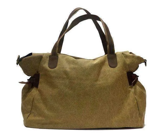 Zede Saint-Lazare - Weekend Travel Sports Bag in Canvas & Leather