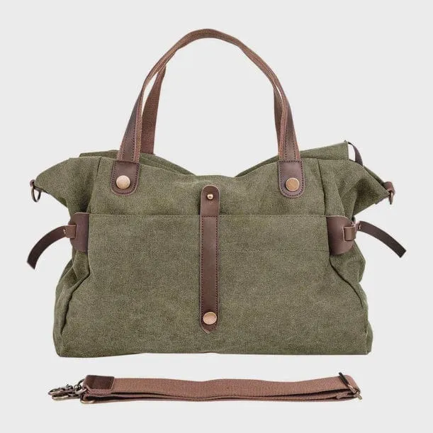 Zede Saint-Lazare - Weekend Travel Sports Bag in Canvas & Leather